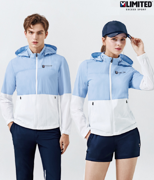 엠리밋 홑겹 배색 바람막이 / 31309 / 스카이