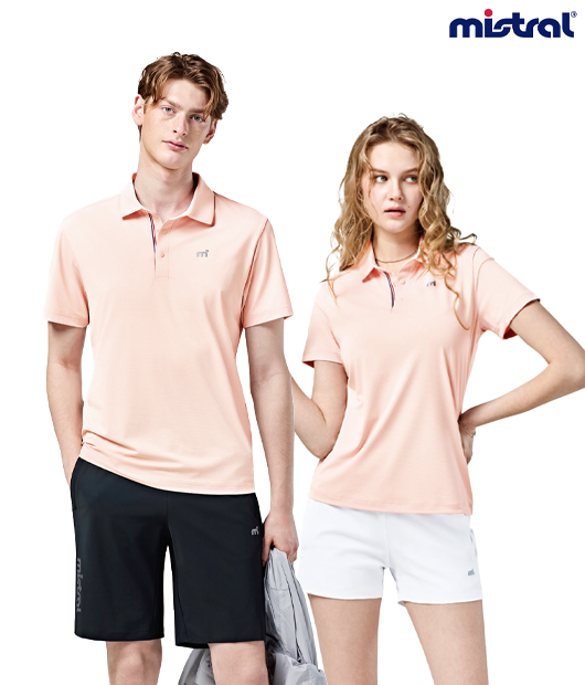 미스트랄 스판 반팔카라티셔츠 / 663170 / 핑크